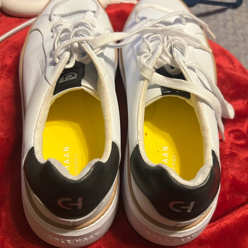 White leather sneakers